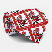 Oude Kerstman en een kachel van een kolenkachel Stropdas (Opgerold)