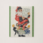 Oude Kerstman en kinderen dansen Legpuzzel (Verticaal)