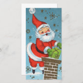 Oude Kerstman Feestdagenkaart (Voorkant / Achterkant)