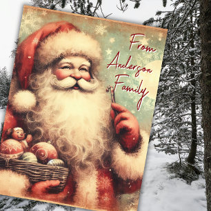 Oude Kerstman Groeten Kerstvakantie Briefkaart