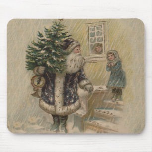 Oude Kerstman in de Sneeuw Muismat