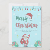 Oude kerstman kerstkaart kaart (Achterkant)