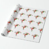 Oude Kerstman Kerstmis retro Cadeaupapier (Uitgerold)