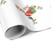 Oude Kerstman Kerstmis retro Cadeaupapier (Rol Hoek)