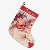 Oude Kerstman Kind Kerstsok (Voorkant (Hangend))