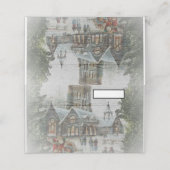 Oude kerstman met kinderen voor een kerk (Buitenkant ongevouwen)