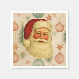 Oude kerstman papieren servetten
