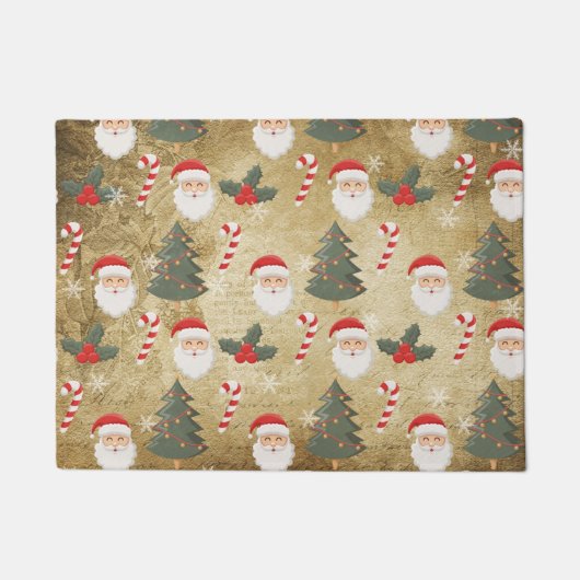 Oude Kerstman-patroon Deurmat (Voorkant)