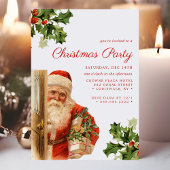 Oude Kerstman Retro Kerstfeestje Kaart