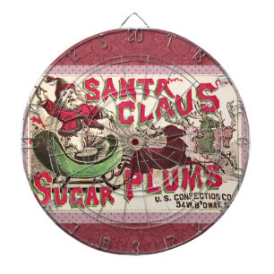 Oude Kerstman Suikerpruimen Reclame Oude Snoeprecl Dartbord