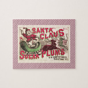 Oude Kerstman Suikerpruimen Reclame Oude Snoeprecl Legpuzzel