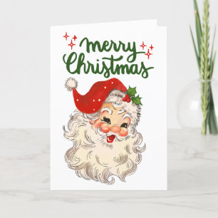 Oude Kerstman vrolijk kerst familiefeestdag Feestdagen Kaart