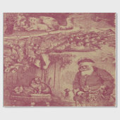 Oude kerstmis cadeaupapier (Vlak)