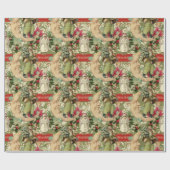 Oude kerstmis cadeaupapier (Vlak)