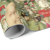 Oude kerstmis cadeaupapier (Rol Hoek)