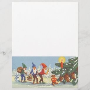 Oude Kerstmis, Elfen in het Sneeuwbos Winter Flyer