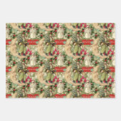 Oude kerstmis  inpakpapier vel (Voorkant)