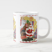 Oude Kerstmis, jolige Kerstman met cadeaus Jumbo Mok (Rechts)