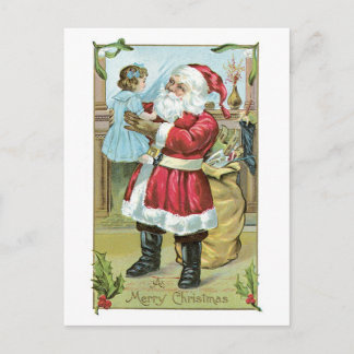 Oude Kerstmis, Kerstman Feestdagenkaart