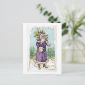 Oude Kerstmis, Kerstman Feestdagenkaart (Staand voorkant)