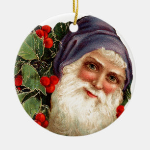 Oude Kerstmis, Kerstman Keramisch Ornament