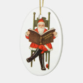 Oude Kerstmis, Kerstman Keramisch Ornament (Links)