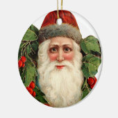 Oude Kerstmis, Kerstman Keramisch Ornament (Links)