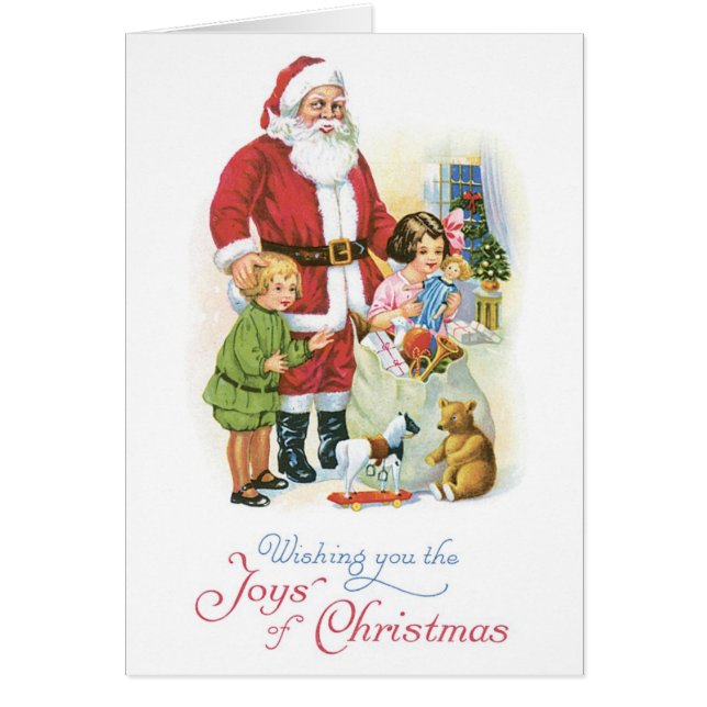 Oude Kerstmis, kerstman met kinderen (Voorkant)