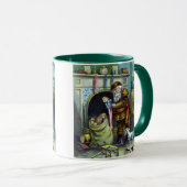 Oude Kerstmis, Kerstman Sokken met Speelgoed Mok (Voorkant rechts)