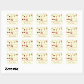 Oude kerstmis met fashioned - Square Sticker (Vel)