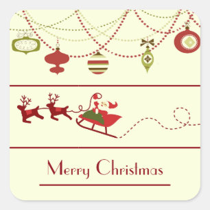 Oude kerstmis met fashioned - Square Sticker