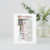 Oude kerstmis, oud type feestdagenkaart (Staand voorkant)