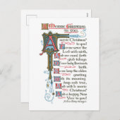 Oude kerstmis, oud type feestdagenkaart (Voorkant / Achterkant)