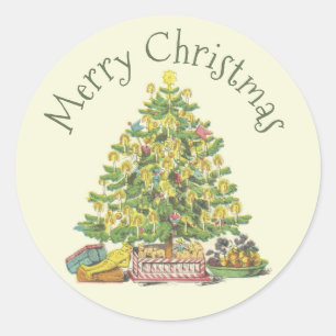 Oude kerstmis ronde sticker