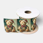 Oude Kerstmis Teddybeer Lint (Spoel)