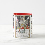 Oude Kerstmis Victoriaanse mensen op weg naar de k Mok (Midden)