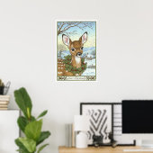 Oude kerstposter poster (Thuiskantoor)
