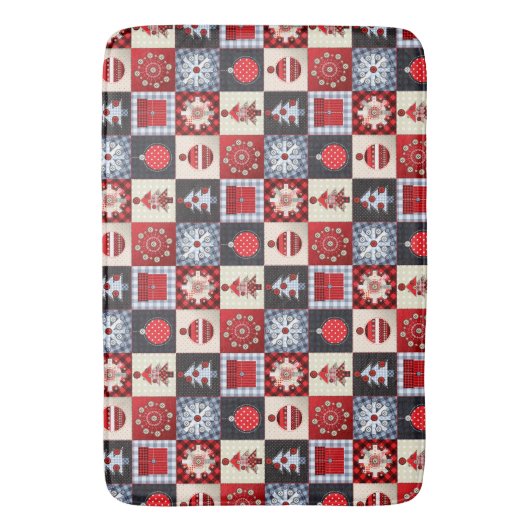 Oude kerstquilt met fashioned badmat (Voorkant Verticaal)