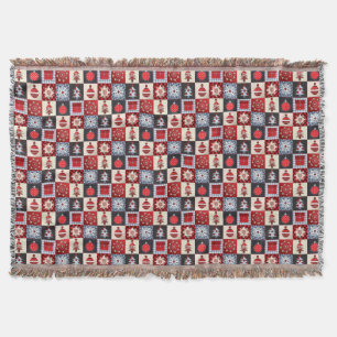 Oude kerstquilt met fashioned deken