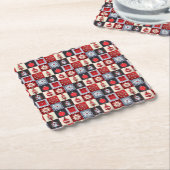 Oude kerstquilt met fashioned kartonnen onderzetters (Gebogen)