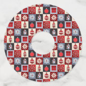 Oude kerstquilt met fashioned wijnglaslabel (Voorkant)