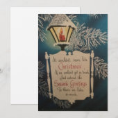 Oude kerstseizoenwensen feestdagenkaart (Voorkant / Achterkant)