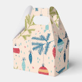 Oude kerstsieraden met fashioned kerstversieringen bedankdoosjes (Voorkant Zijde)