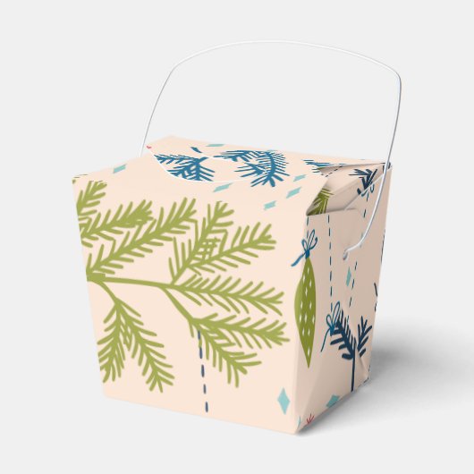 Oude kerstsieraden met fashioned kerstversieringen bedankdoosjes (Voorkant Zijde)