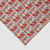 Oude kerstsneeuwfamilie tissuepapier (Detail)