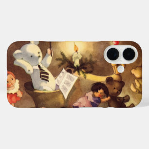 Oude Kerstspullen, Dansende Poppen, Teddys iPhone 16 Hoesje
