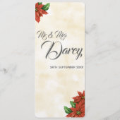 Oude kerstster menu (Achterkant)