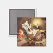 Oude Kerstversieringen, Danspoppen, Teddys Magneet (Voorkant / Achterkant)