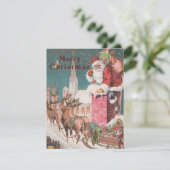 Oude kerstwinterkerstwinter Feestdagenkaart (Staand voorkant)