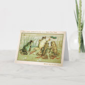 Oude kikker nieuwjaarskaart feestdagen kaart (Voorkant)